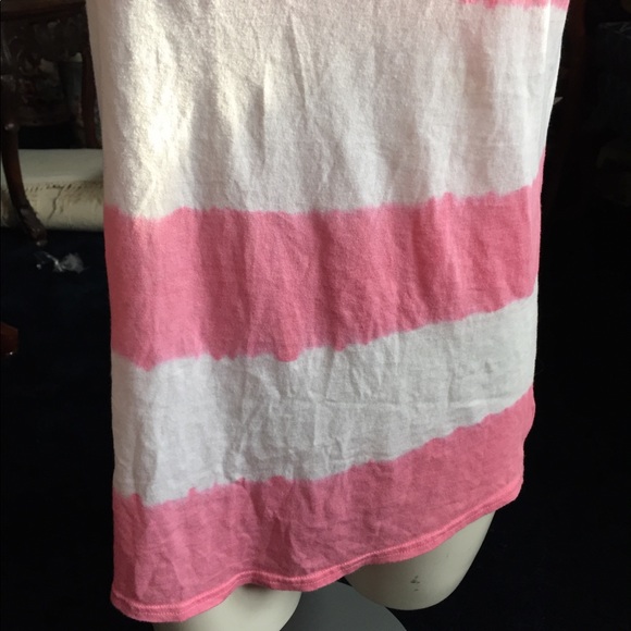 Pink by VS - Pink & White Stripped Tank Top M - Picture 3 of 7